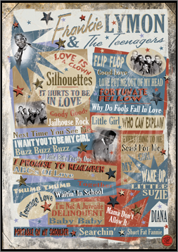 Frankie Lymon & The Teenagers, Poster, Graphic Design, Poster for Sale, Rock n Roll, Blues, Rhythm'n Blues, Punk, Sophie Lo